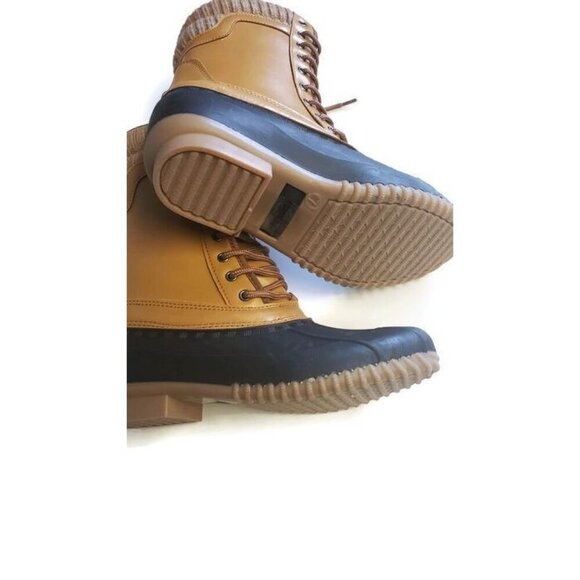 Sociology Maze All Weather Boots With Knit Cuff Tan Womens Size 7 - Picture 3 of 4